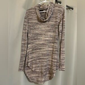 Multicolored cowl neck style tunic top